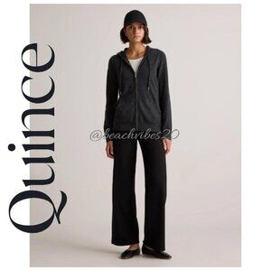 QUINCE Mongolian Cashmere Full-Zip Hoodie Charcoal Large NWT